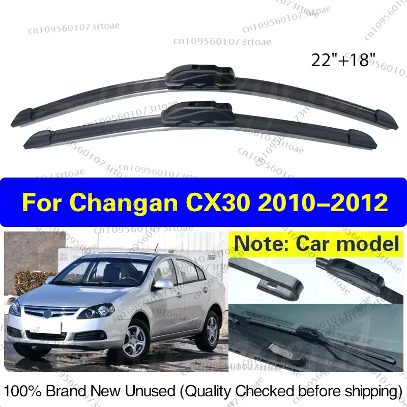 

For Chana Changan CX30 2010 2011 2012 Car Wiper LHD Front Wiper Blades Fit U Hook Arm Windshield Windscreen Front Window 22"+18"