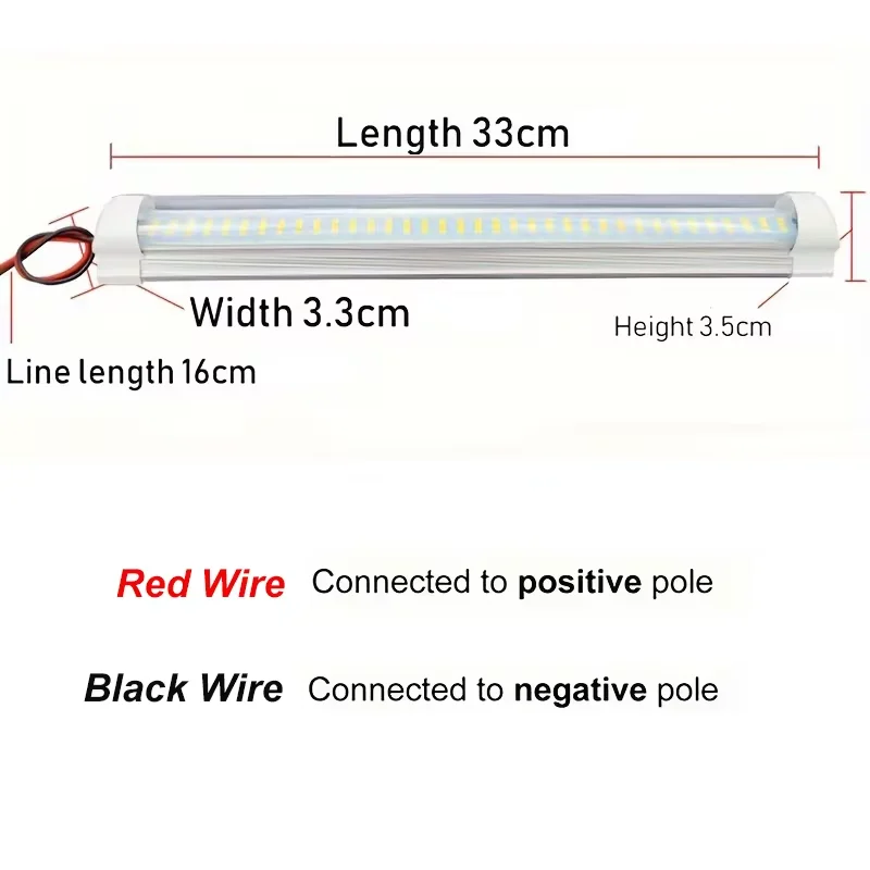 1PC 12V-80V Jasne oświetlenie wnętrza samochodu LED Uniwersalna sufitowa lampka do czytania z przełącznikiem do przyczepy samochodowej RV Van Camper