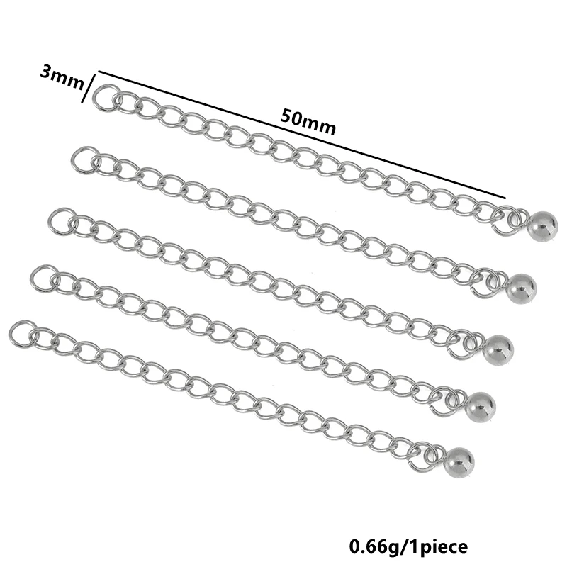 20pcs Stainless Steel Extension Chains Kit