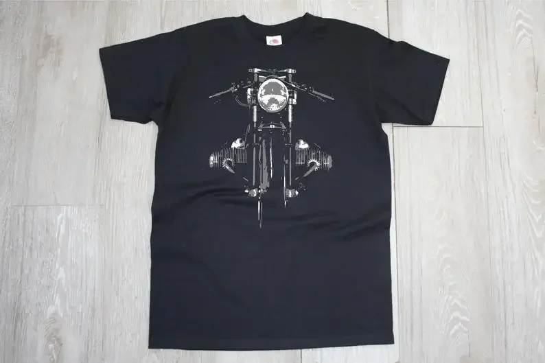 Cafe Racer T-Shirt Flat Twin Airhead Boxer Engine Tees 2019 Fashion Unisex Tee