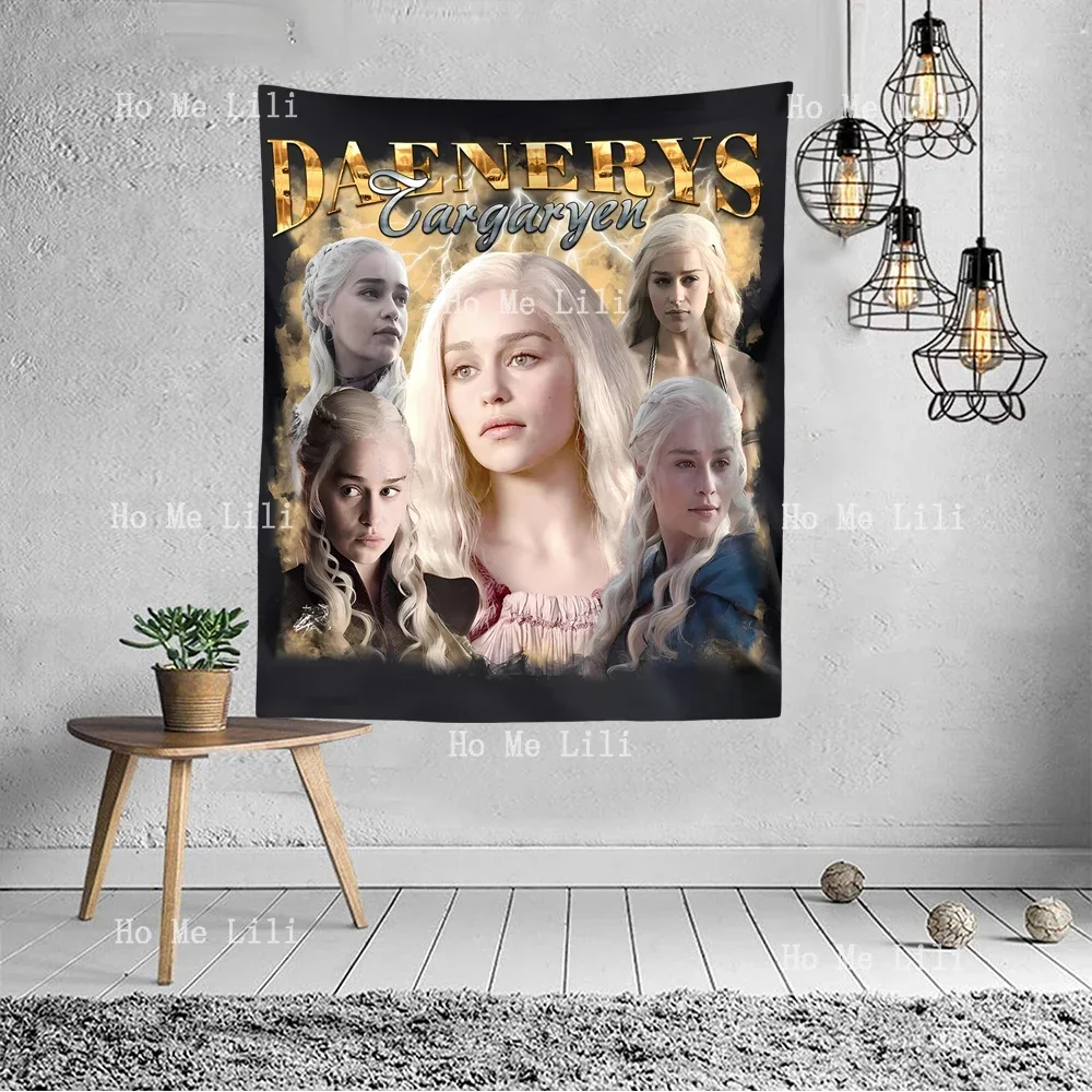 Limited Vintage Daenerys Targaryen Rock Style Tapestry Wall Hanging For Bedroom Livingroom Modern Design