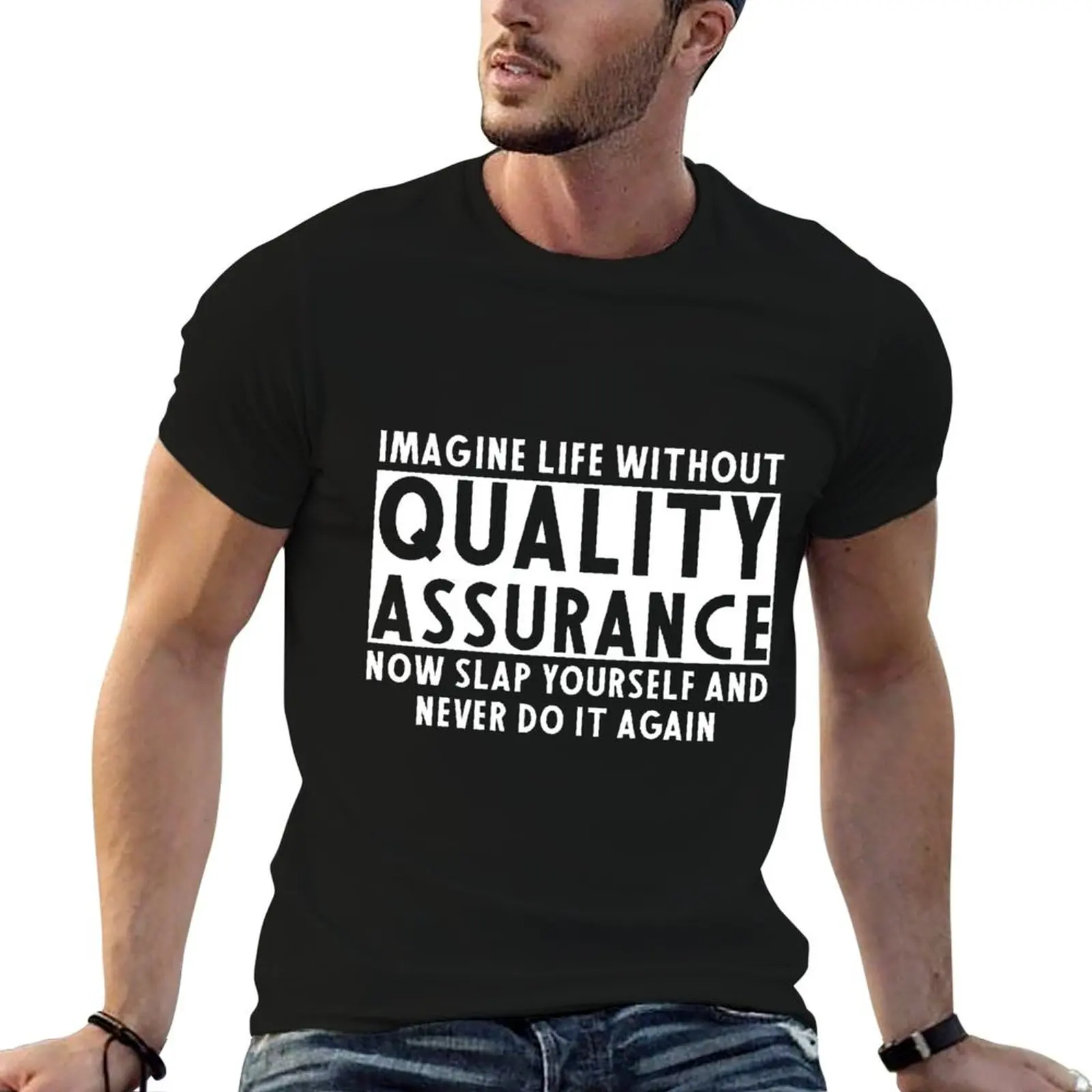 T-shirt léger de travail avec design amusant et original sur le thème de l'assurance - Vêtements de qualité