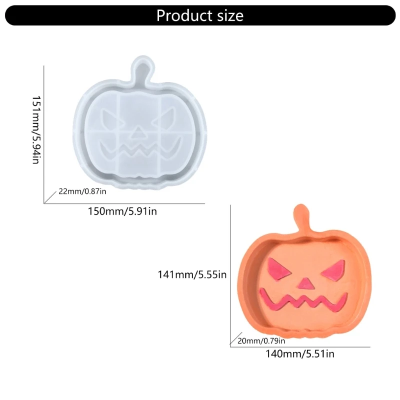 Silicone Dish Mould Resin Plate Molds Tray Moulds Halloween Series Crafting Moulds Silicone Texture for Making Plate