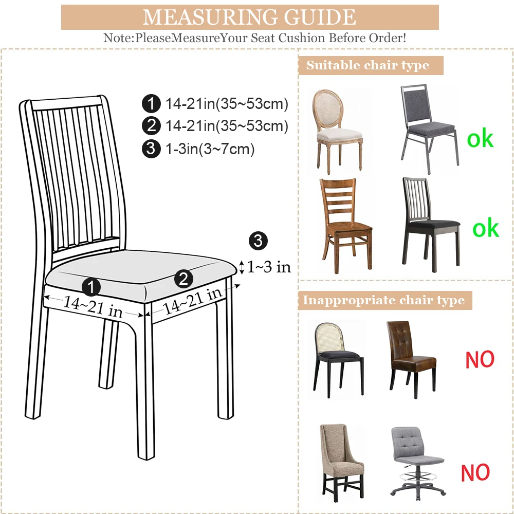 1pc Velvet Chair Cover Elastic Soft Fit Dining Room Chair Seat Cover Washable Removable Slipcover Protector with Straps Kitchen