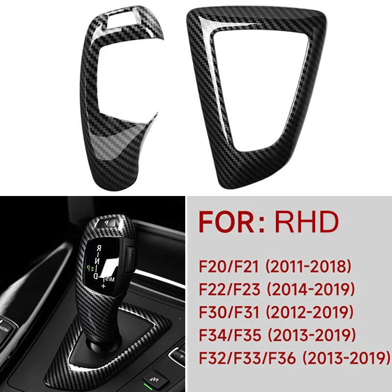 

RHD Автомобильная ABS панель переключения передач, накладка на рамку для BMW 1 2 3 4 серии F20 F21 F22 F23 F30 F31 F32 F34 F36 Стиль из углеродного волокна