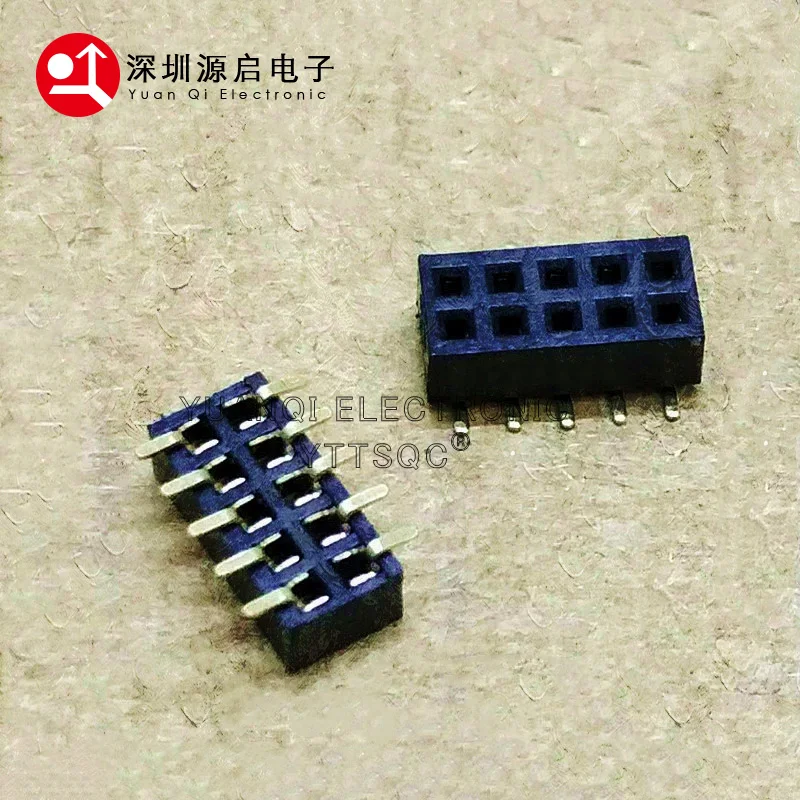 Perfil Bajo 1,27mm doble fila hembra Pin encabezado plástico altura 2,0 Pinheader PCB Socket SMT 2*3/4/5/6/10/12/15/9/2/8/50P 1U PA6T