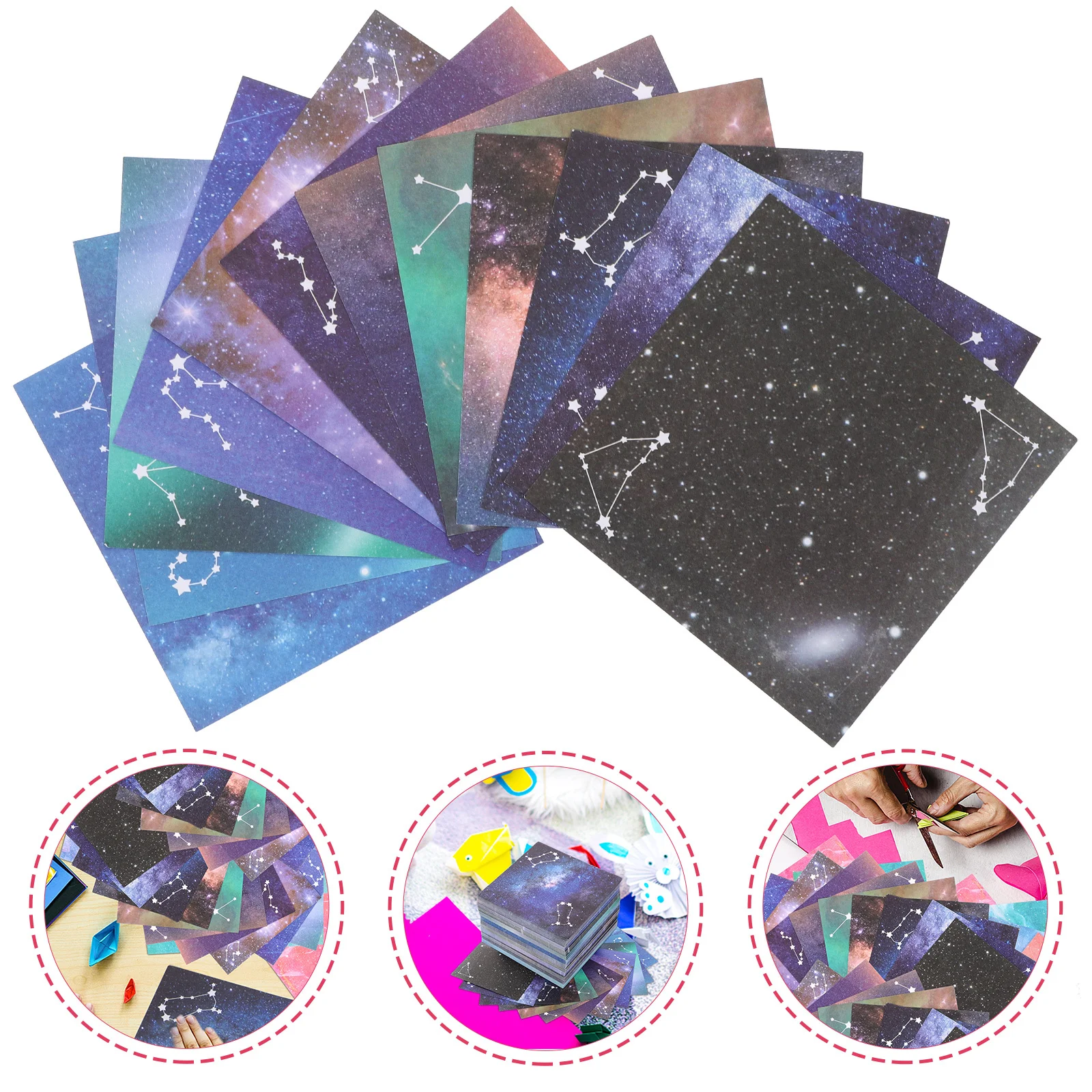 ورق اوريغامي مربع مزدوج الجوانب قابل للطي موضوع للحرف اليدوية الملونة والديكور