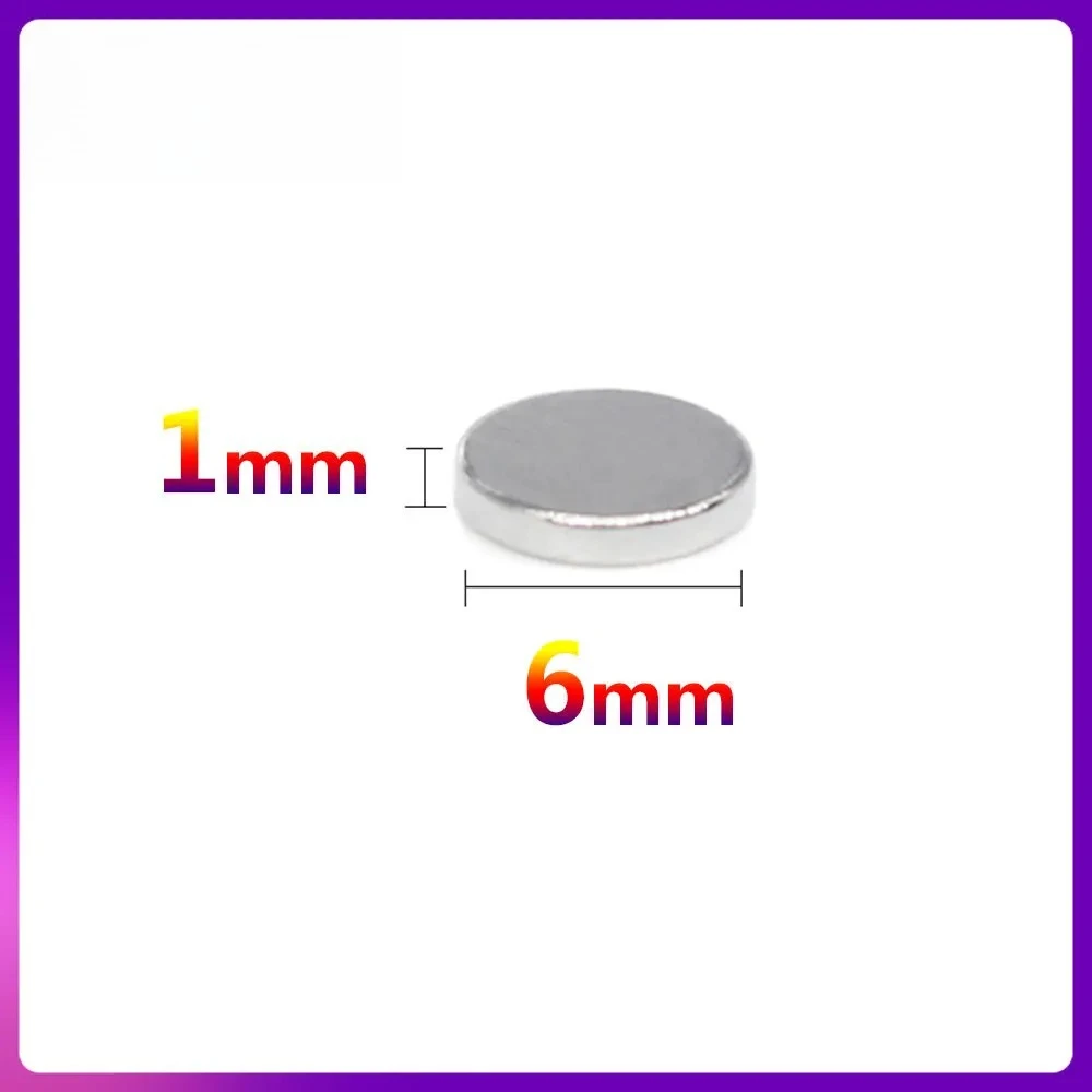50/100/200/500/1000/2000PCS 6x1 mm Small Circular Magnets 6x1 mm for Home Refrigerators, Offices DIY 6x1 mm