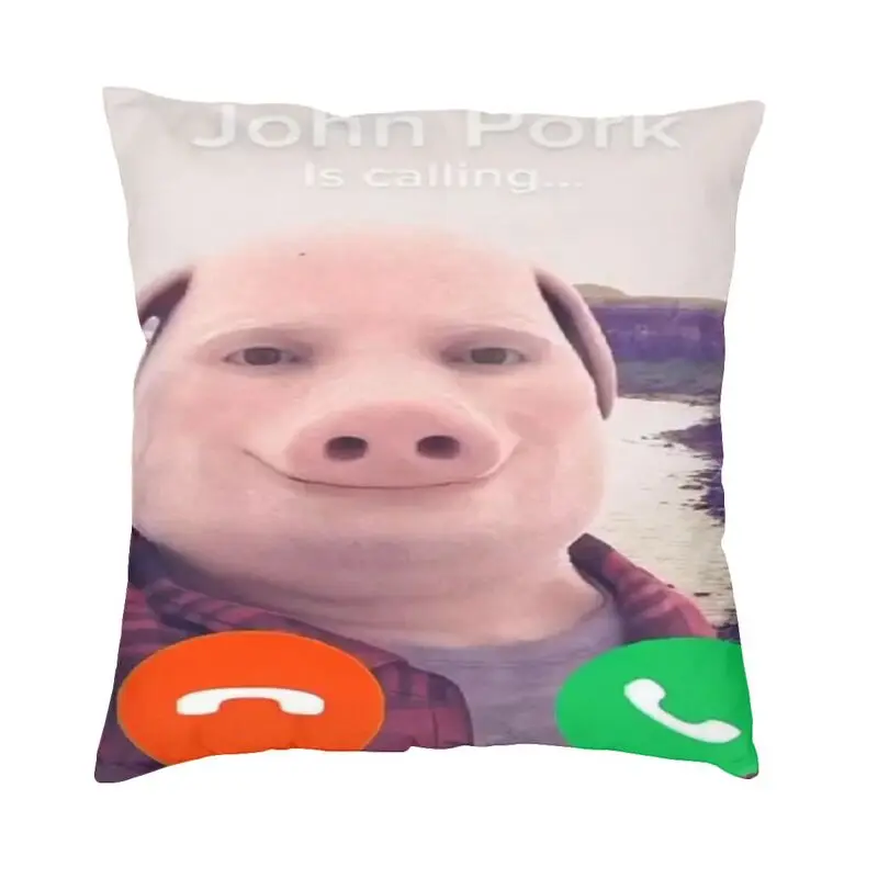 

Чехол для подушки John Pork Is Calling, двухсторонняя наволочка с 3D принтом для автомобиля, украшение наволочки на заказ