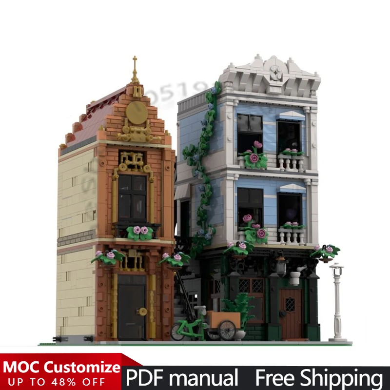 3101 PCS City Engineering Tudor & Apothecary MOC Customize Modular Building Block Educational Simple DIY Boys Assembly Toy Gift