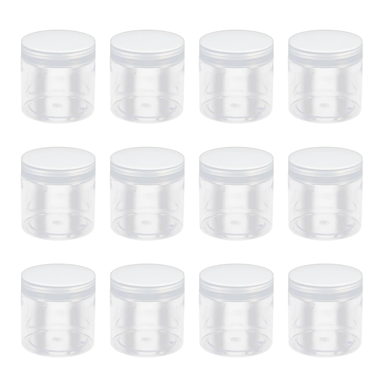 

20pcs Sealing Plastic Bottles 6 Oz Containers Lids Food Storage Kitchen Cereal Container Transparent Grains Holder