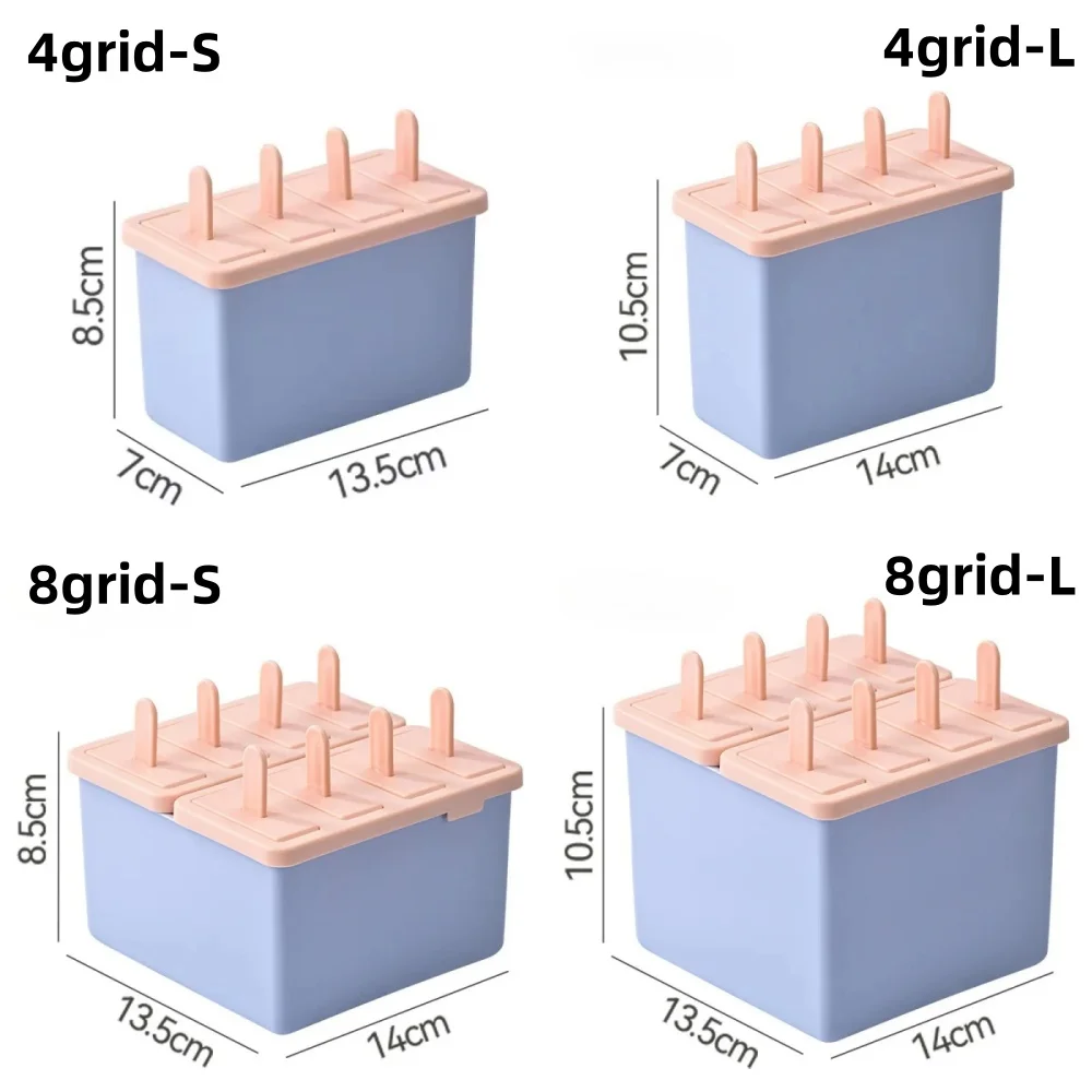 مجموعة قوالب آيس كريم من السيليكون مع غطاء - صانع المصاصة الخالي من مادة BPA قابل لإعادة الاستخدام لعلاجات المجمدة محلية الصنع شربات وزبادي