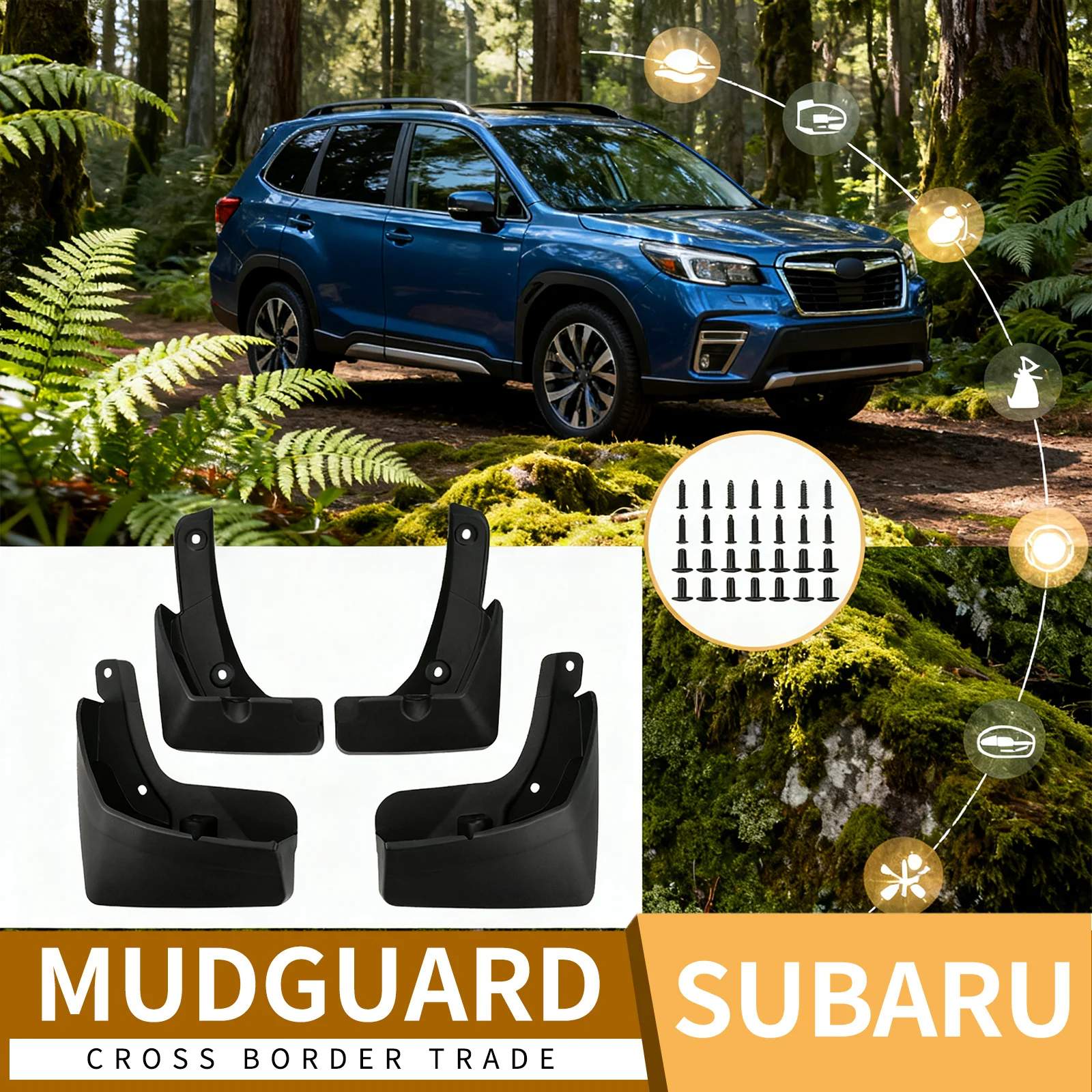 

Автомобильные аксессуары для Subaru Forester Forester 2025, автомобильная шина, крыло, кожа, сверление не требуется, предотвращение царапин