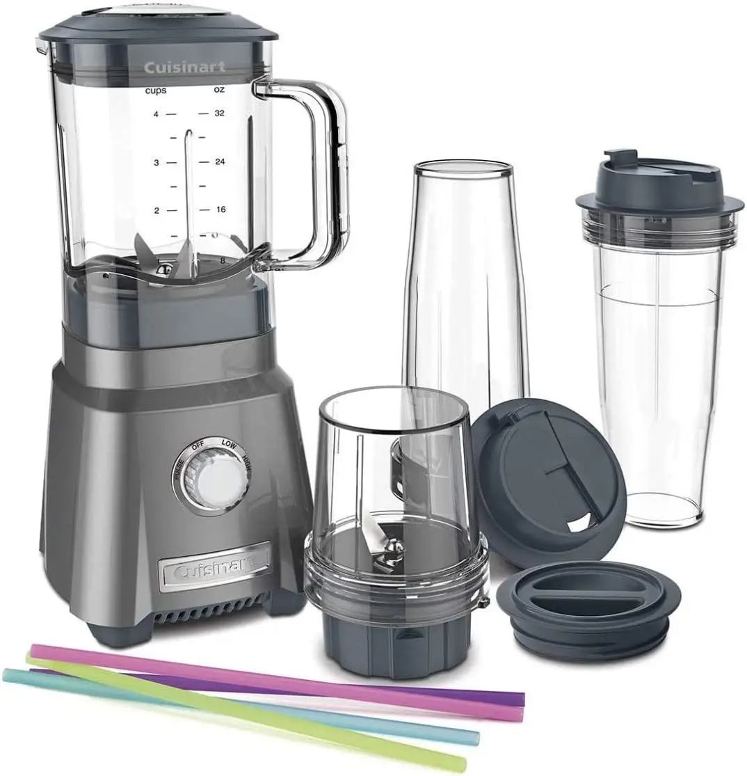 Compact Juicing Blender with Hurricane Power, Gunmetal Finish for Smoothies and Drinks