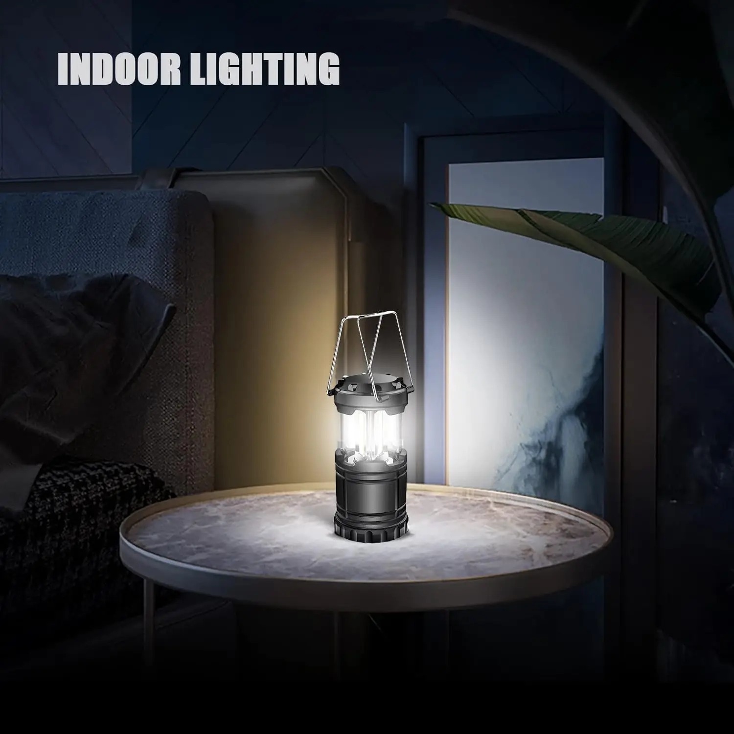 1/2/4 LED Lanterna de acampamento alimentada por bateria Lanterna LED à prova d'água portátil luz de emergência adequada para quedas de energia tempestade