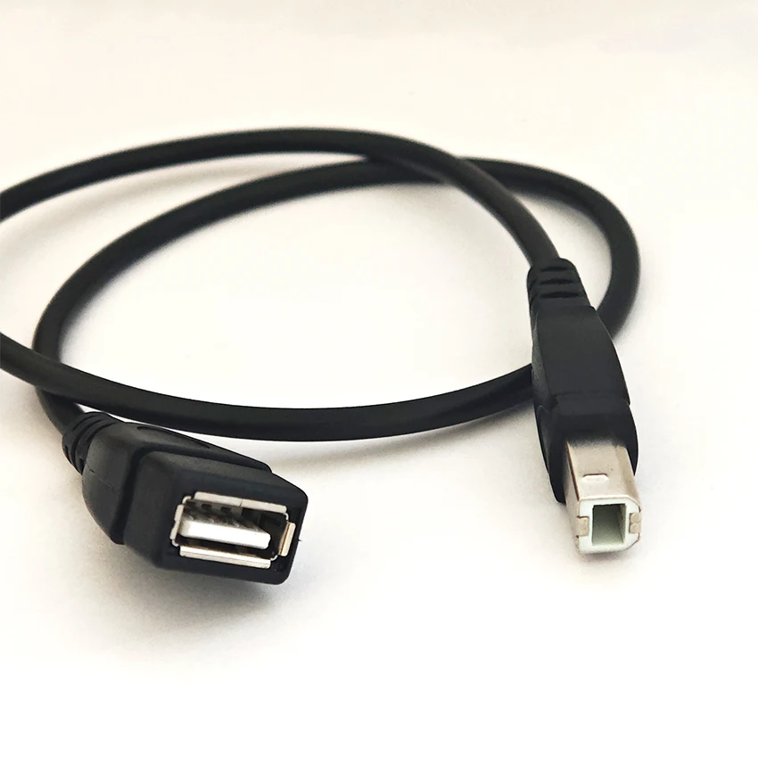 

USB 2.0 Type A Female To USB B Male Scanner Printer Cable USB Printer Extension Cable Adapter 50cm For Printer Interface Devices