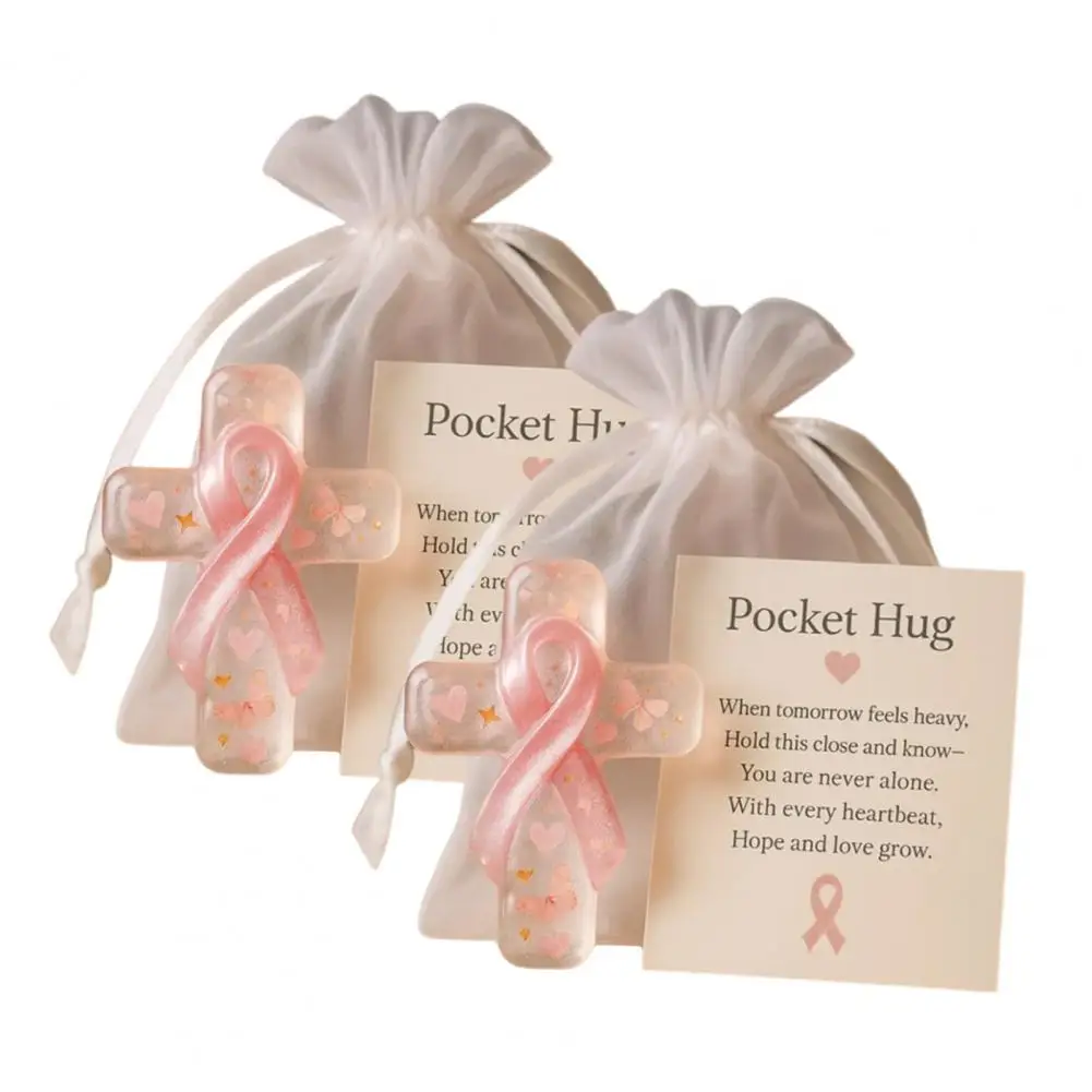 Jeton de poche pour soins d'amour, jeton souvenir de sensibilisation au Cancer du sein pour l'encouragement du soutien émotionnel, rose pour les proches de la force