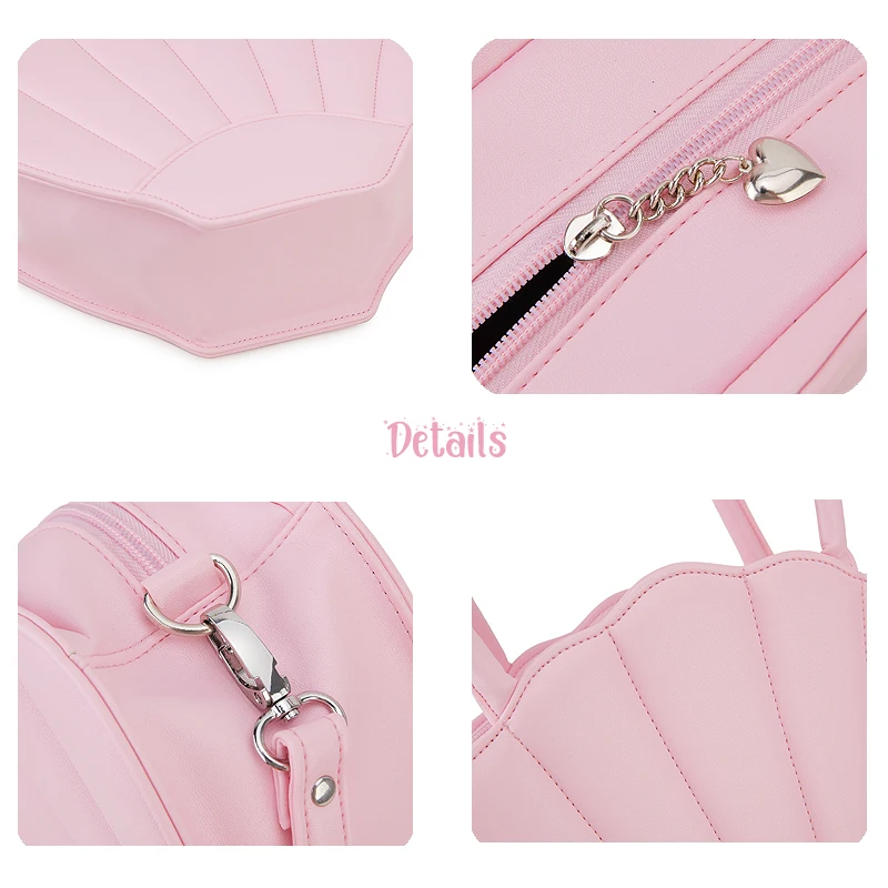 Imagem -03 - Linda Bolsa de Ombro em Forma de Lolita Shell para Mulheres Bolsas e Bolsas Fofas Bolsa Crossbody Embreagem Casual Cosplay para Meninas Presentes