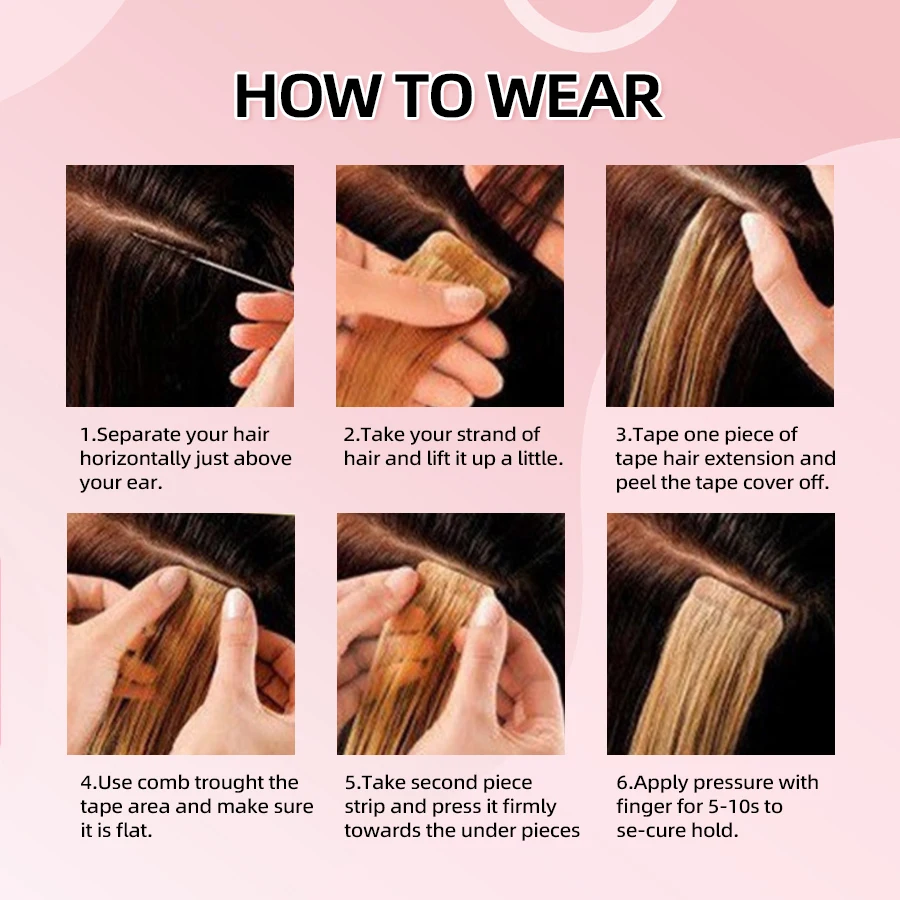 K.S الباروكات الشريط في شعر مستعار بشري سلس بو الجلد لحمة عذراء حقيقية غير مرئية الشعر مزدوجة الجانب 16 "40 جرام 20 قطعة ( # 1ب)