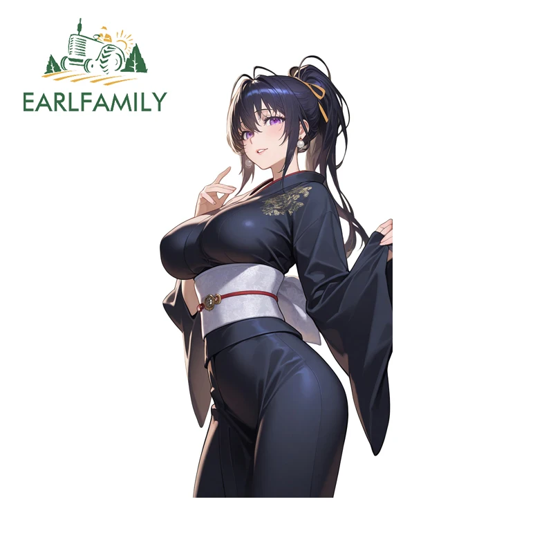 EARLFAMILY Himejima Akeno Uniform Stickers DIY Anime Characters Decoration Sunscreen Practical Waterproof All Types Of Vehicles
