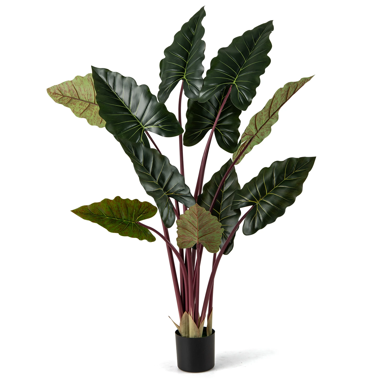 Planta Artificial de 160 cm, Planta Artificial con Maceta y 11 Hojas, Planta Decorativa, Plantas Verdes, Planta Decorativa de Interior