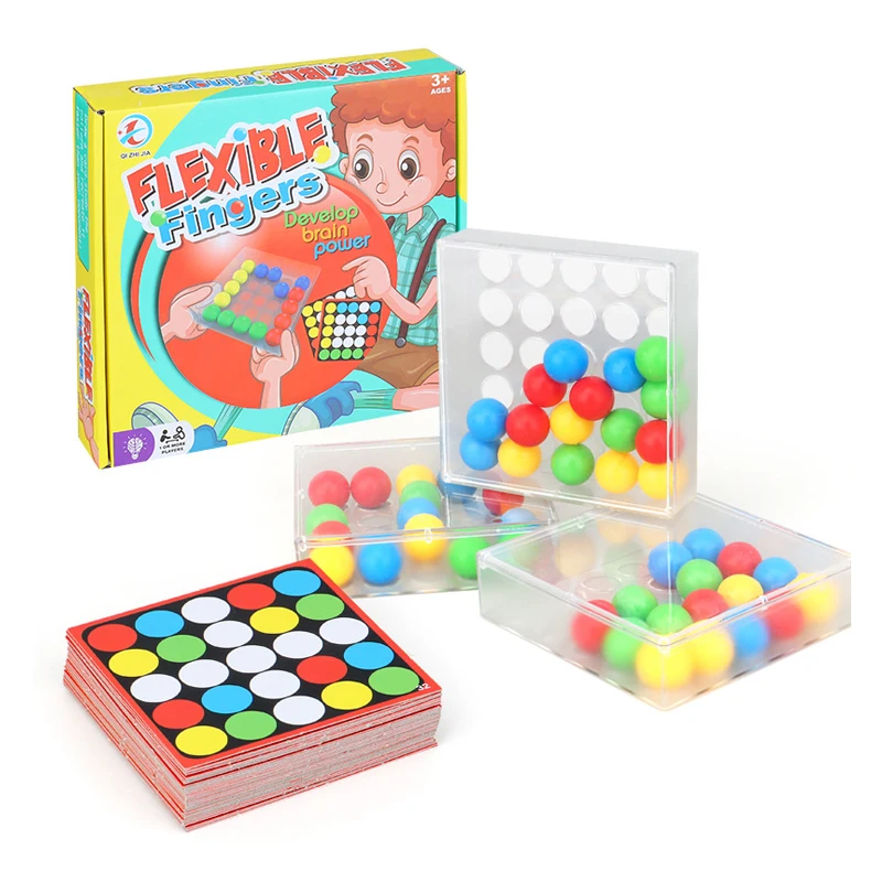 Dita flessibili educazione per bambini giocattoli per l\'apprendimento scatola di perline colorate capacità di osservazione capacità di coordinazione