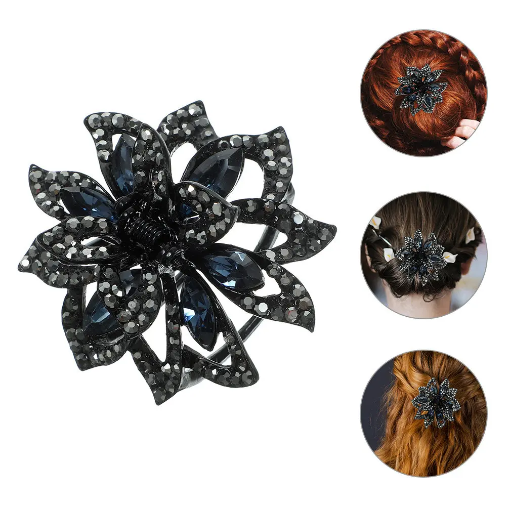 

2 шт. заколки для волос с цветами из страз, маленькие зажимы-крабики для женщин, для густых и тонких волос, надежная фиксация, для ежедневного использования, для свадьбы, для душа