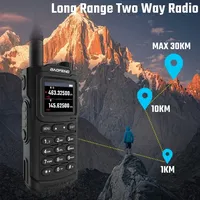 Baofeng UV-20 Walkie Talkie Tri-Band 10 Watts CB Ham Radio High Power 50KM Long Range Two Way Radio USB-C Charge IP54 Waterproof
