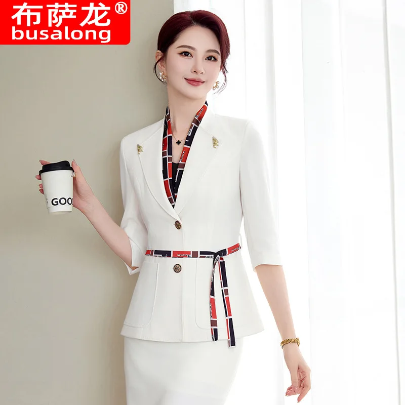 Set completo professionale per donna Primavera e autunno Negozio di gioielli di fascia alta Abito di vendita Gonna Bellezza medica Reception Lavoro di moda