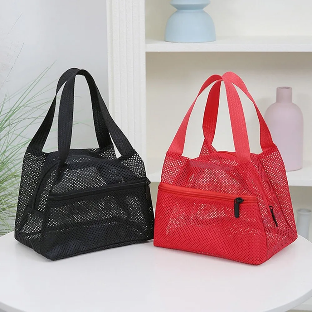 

Сетчатая пляжная сумка для мытья, женская портативная ручная дорожная сумка для хранения, многоцелевой карман для фитнеса и ванны, органайзер для ванны для женщин