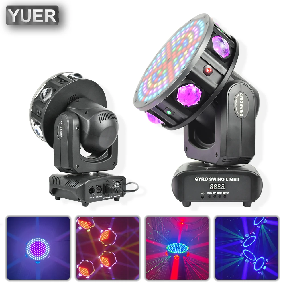 

New 120W Moving Head Light 6X15W Beam RG Laser Pixel Stage Lights DMX512 20/57CH Infinite Rotating DJ Disco Party Club Nightclub