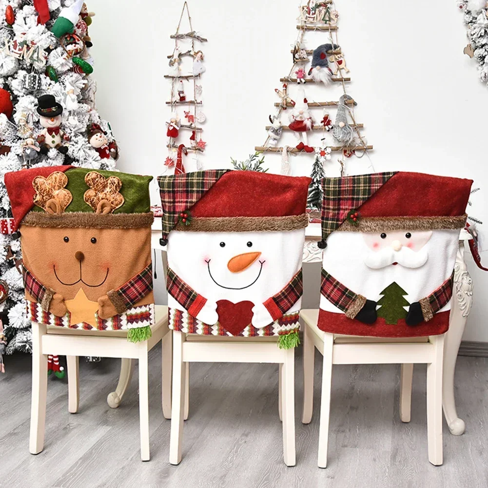 

Christmas Season Christmas Chair Cover Christmas Stool Cover Adorable Design Elastic Bands Enhance Christmas Atmosphere