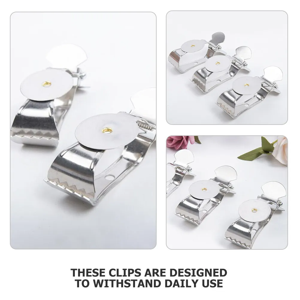 6Pcs Curtain Clips Stainless Steel Large Serrated Edges Strong Metal Hooks for Drapes Curtains Holdbacks Curtain Clips