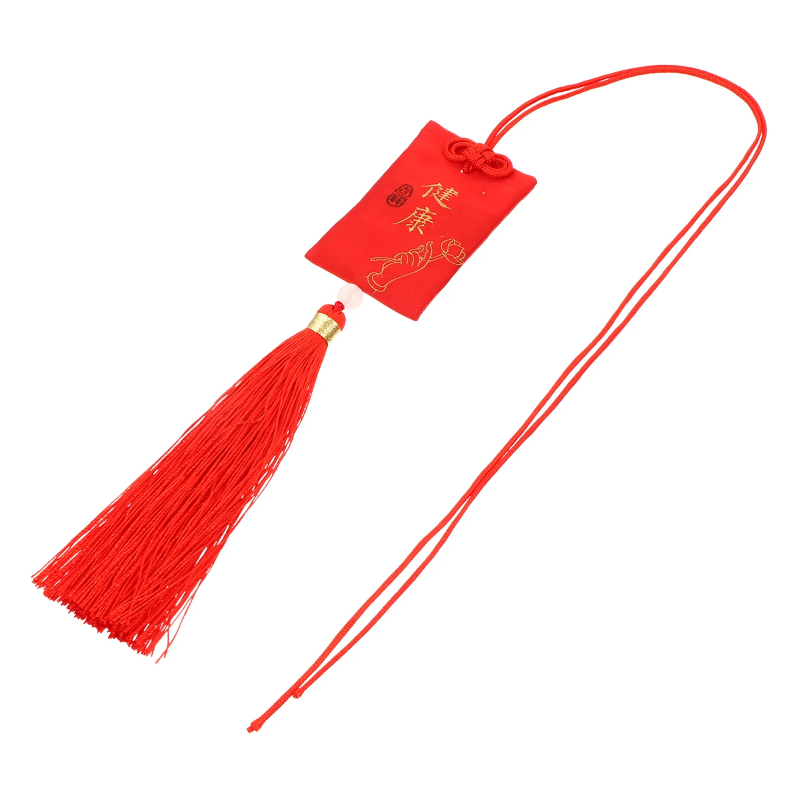 

Chinese Style Sachet Red Blessed Sachets Pouch Handmade Silk Tassel Hanging Ornament Wall Decoration Car Auto Vehicle Blessed