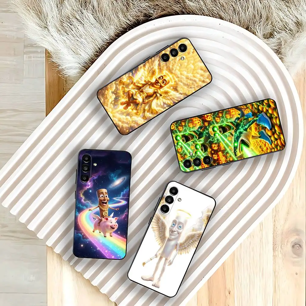 Tung Tung Sahur Funny67 For Samsung Galaxy A73,52,32,71,41,53,31,72,22,5G,J7,Note,8,9 Soft Black Dust-proof Cover