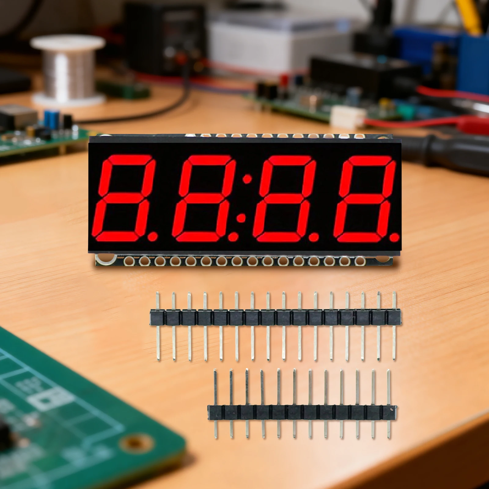 HT16K33 0.56in LED Display Digital Tube Clock Module 7 Segment 4 Digit LED Display Module for Numerical Counting Monitoring