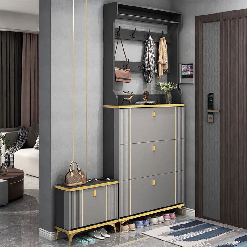 

Light luxury ultra-thin tipping bucket shoe cabinet, large-capacity storage in the entrance entrance of the home, simple small
