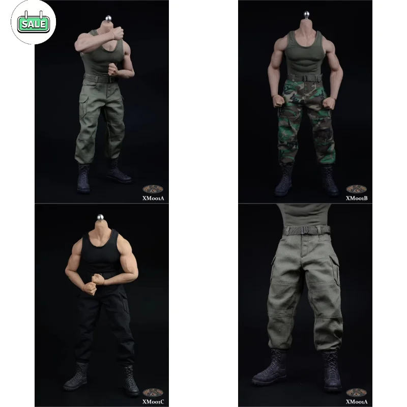 

XM01 1/6 Male Soldier Vest Pants Boots Training Set Clothing Fit 12'' Action Figure PH TBL AT027/M34/35 Muscle Fans DIY