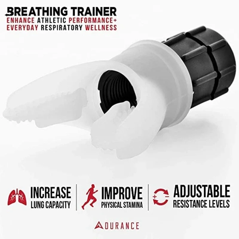 Breathing Exercise For Lungs Portable Breath Fitness Exerciser Device Endurance Workout Device With Adjustable Resistances Tool