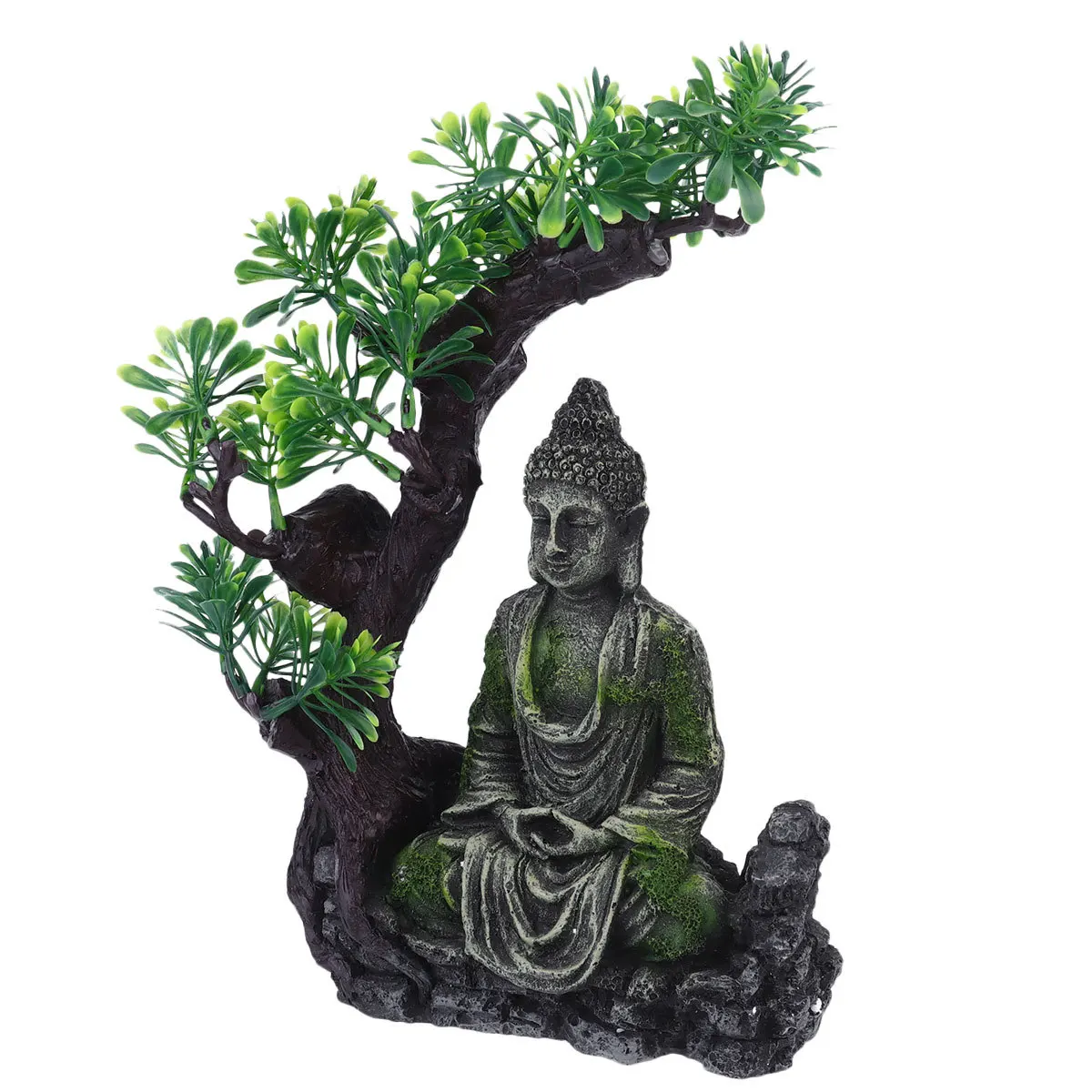 

Buddha Aquarium Ornament Resin Crafts Fish Tank Decoration Natural Simulation Statue Seawater Freshwater Safe Heavy Resin