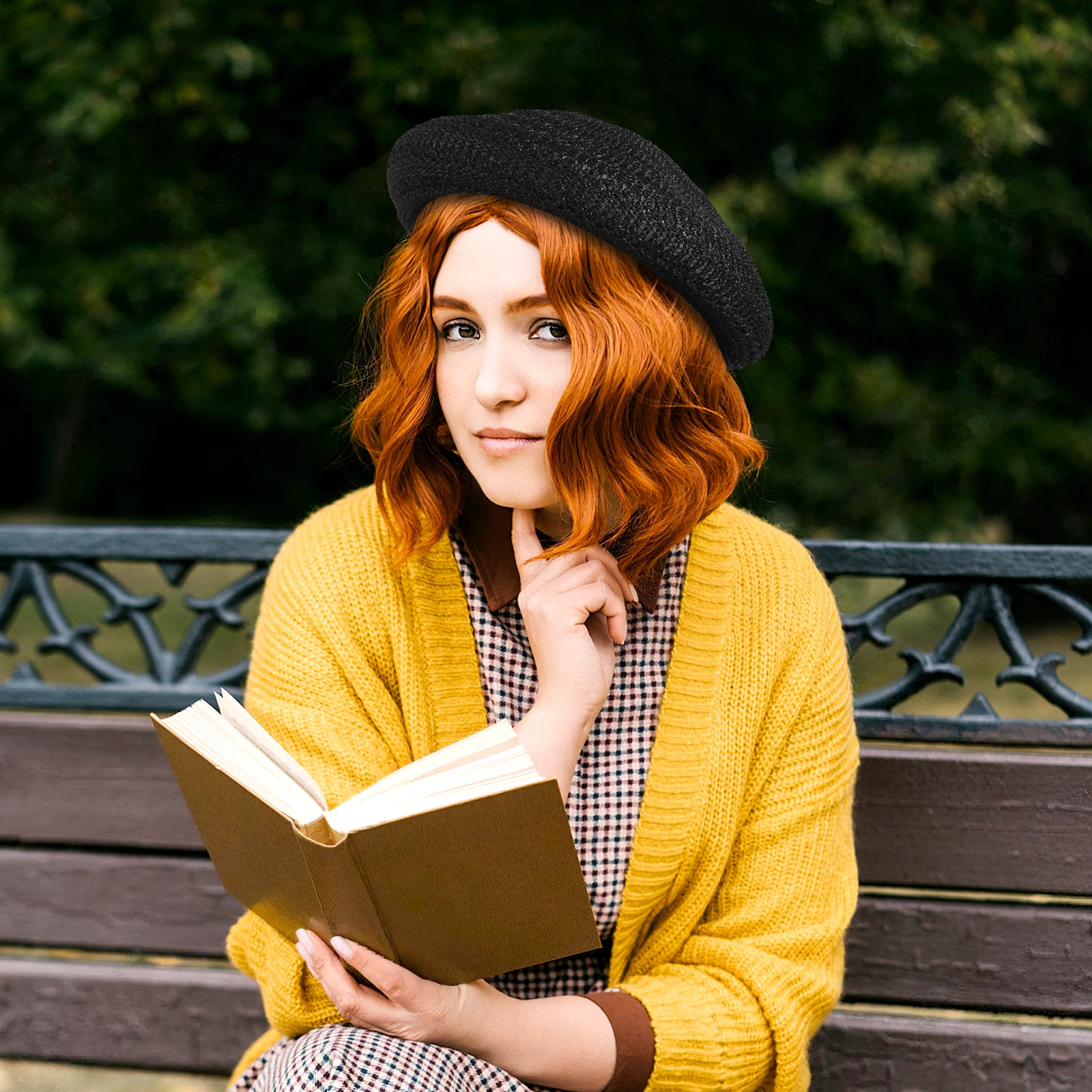 

Retro Straw Beret Hat for Women Summer Spring Fashion Woven Travel Small Fresh Style Comfortable Cotton Linen Material