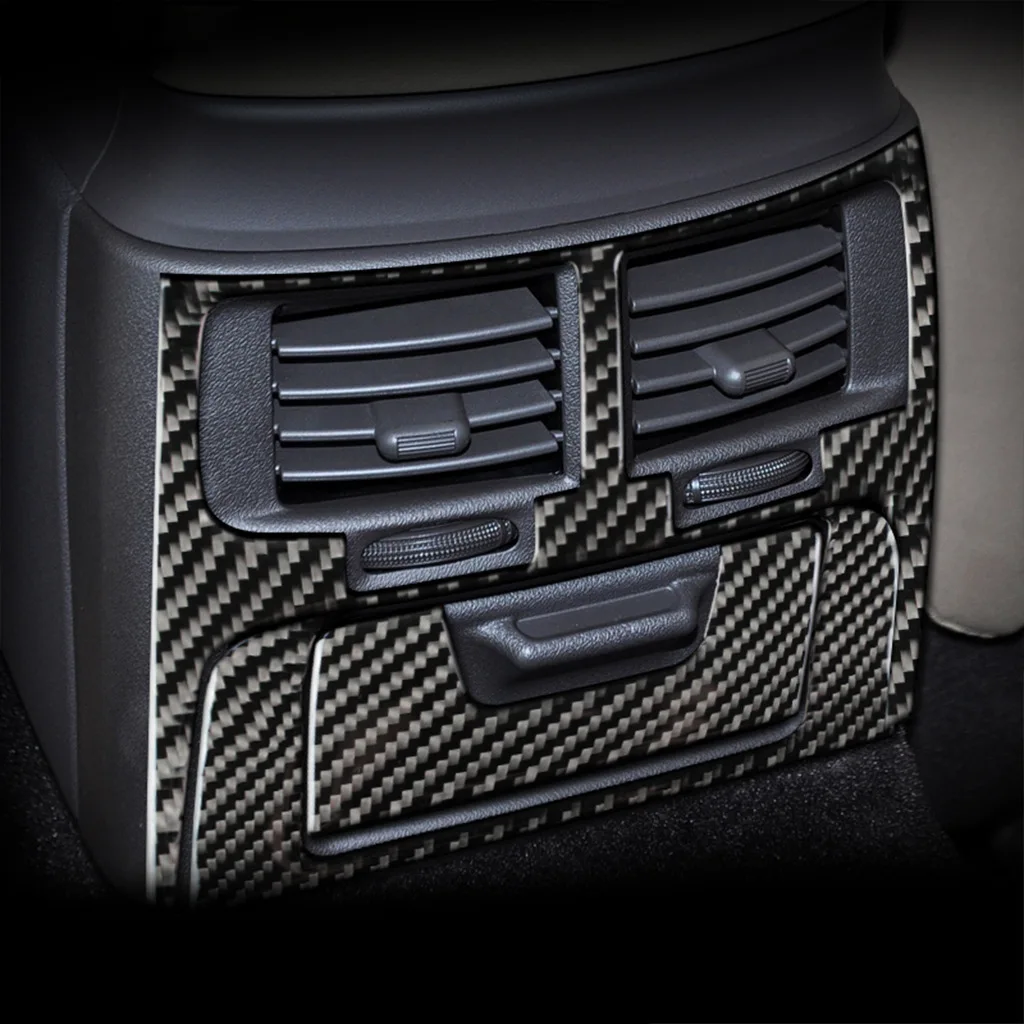 Rear Seat Air Vent Outlet Decoration Cover Trim Sticker Fit for Lexus IS IS250 300 350C 2006-2012 Decal Carbon Fiber 6