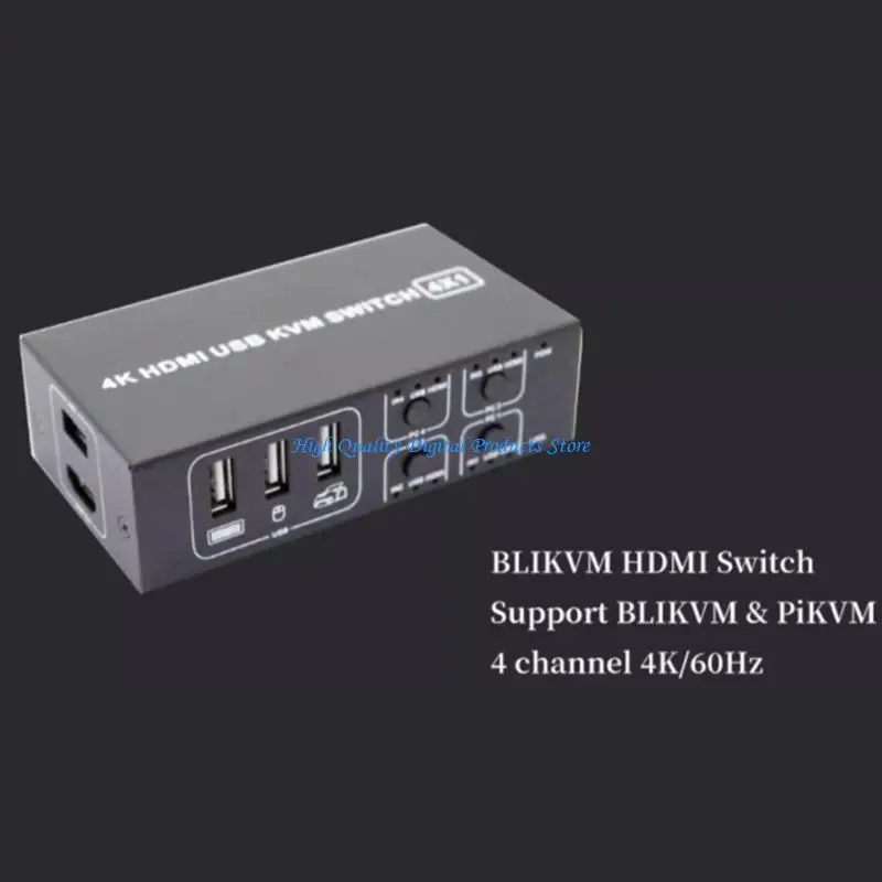 

U2JE 4 Port KVM -переключатель канал KVM -преобразователь коробка 4 преобразователь