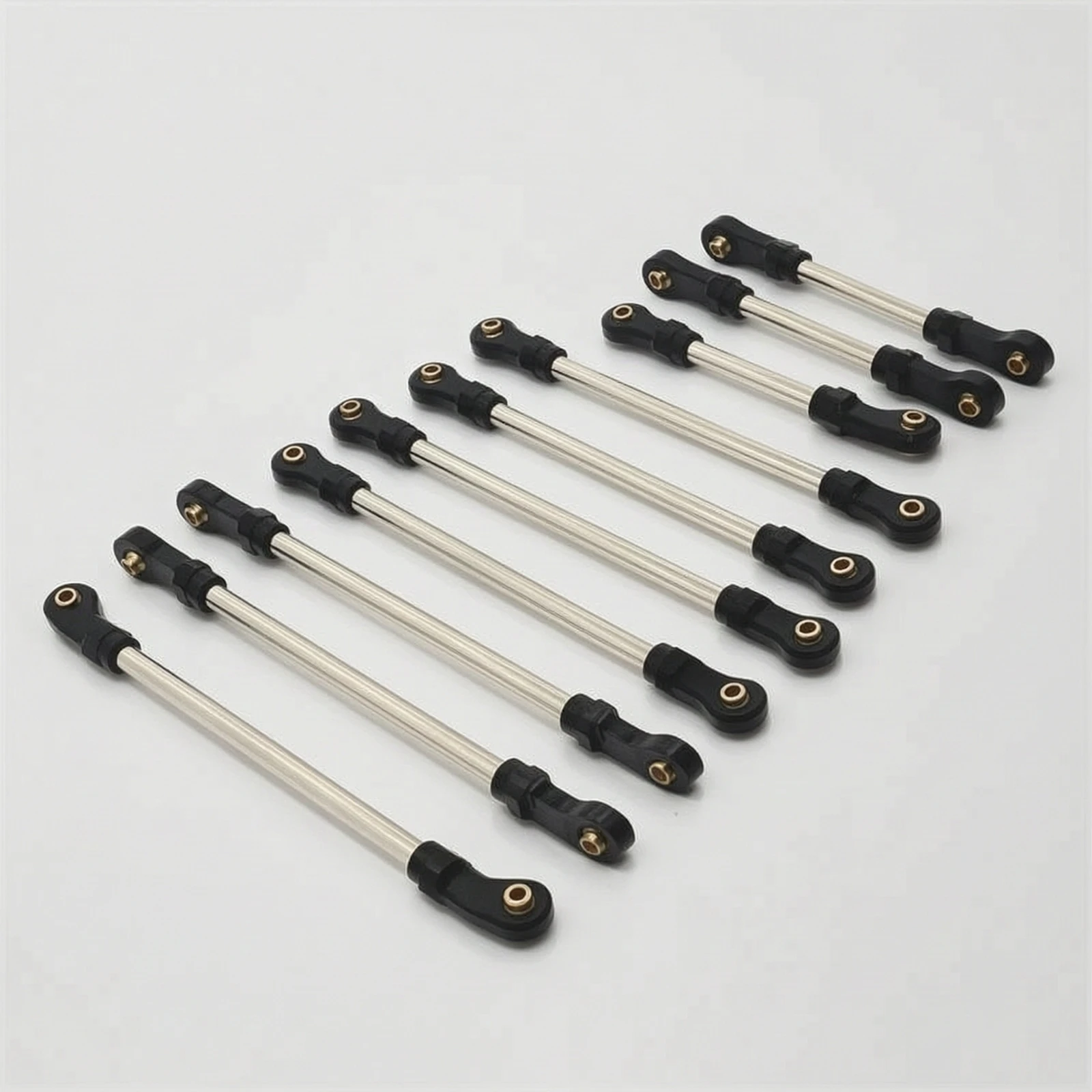 8 Pieces RC Car Tie Rod Kit Machined RC Link Rod Set Hardware Upgrade Accurate