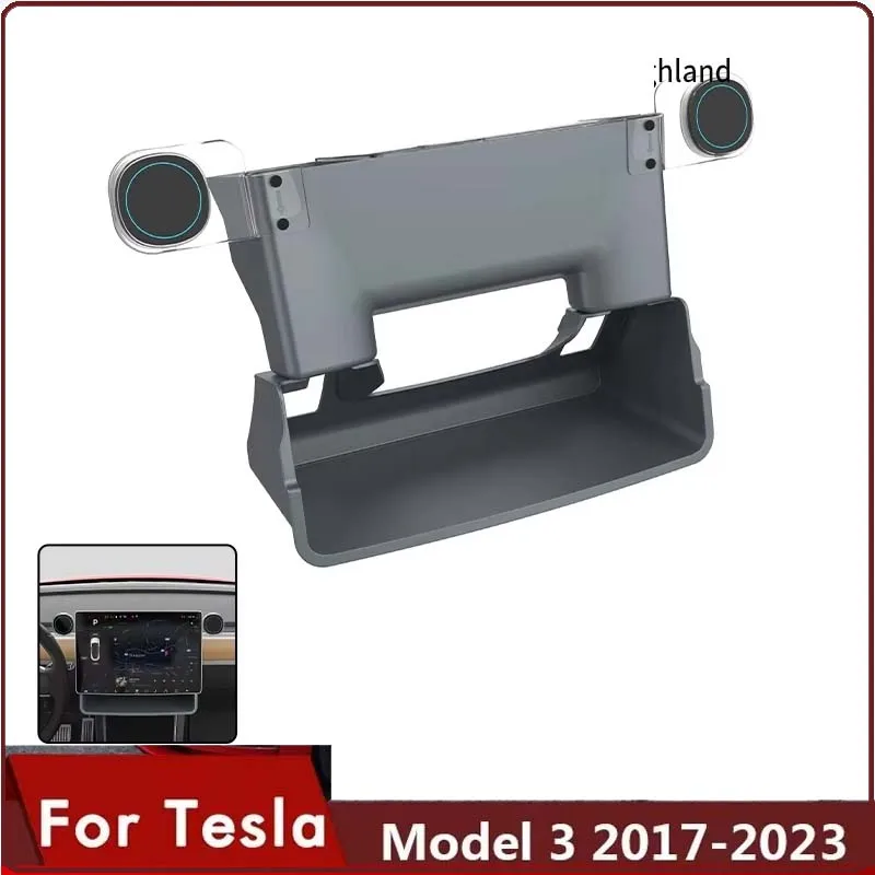 

Central Control Under Screen Tray Car Storage Box Hidden Storage Organizer For Tesla Model 3 Highland 2024 Accessories