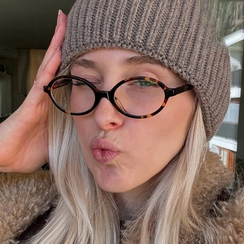 Anti-Blaulicht-Myopie-Brille für Männer und Frauen, neutrale Modebrille im koreanischen Stil, neue Retro-Myopie-Brille mit ovalem Rahmen