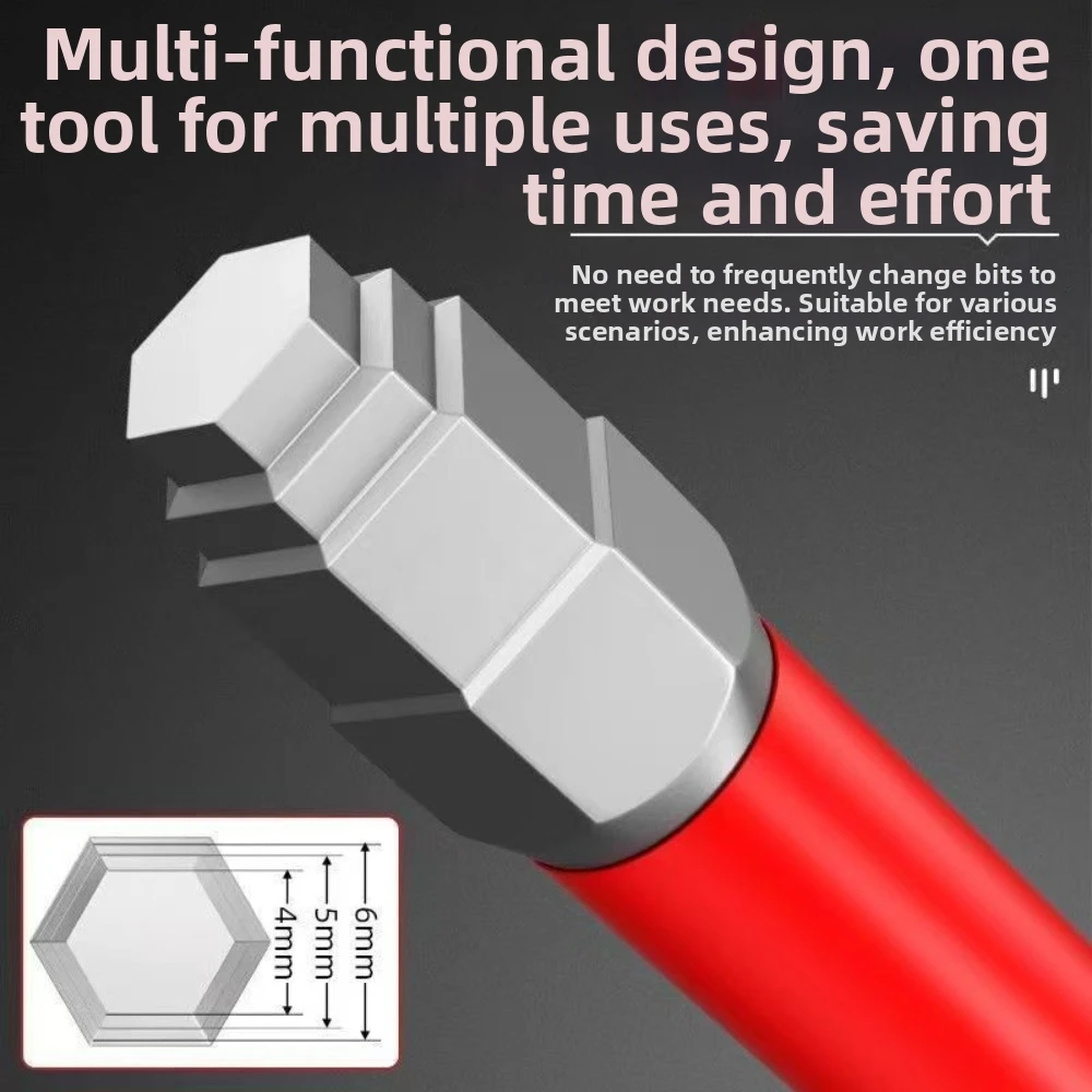 Alloy Steel Screwdriver Bit 6.35mm Hex Shank High Torque Electric Screwdriver Bit Impact Resistant HRC60 Hardness