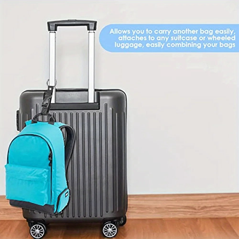 Universal Anti Theft กระเป๋าเป้สะพายหลังล็อคสายรัดปรับ Tarvel กระเป๋าเดินทางสายรัดความปลอดภัยขยายกระเป๋าเดินทาง Stabilizer เข็มขัดชุด