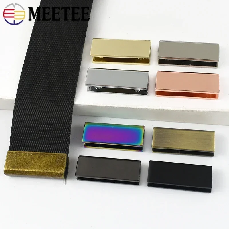 5-30Pcs 25/32mm Bag Corner Metal Protect Buckle Webbing Belt End Tail Stopper Button Handbag Edge Clip Protector DIY Accessories