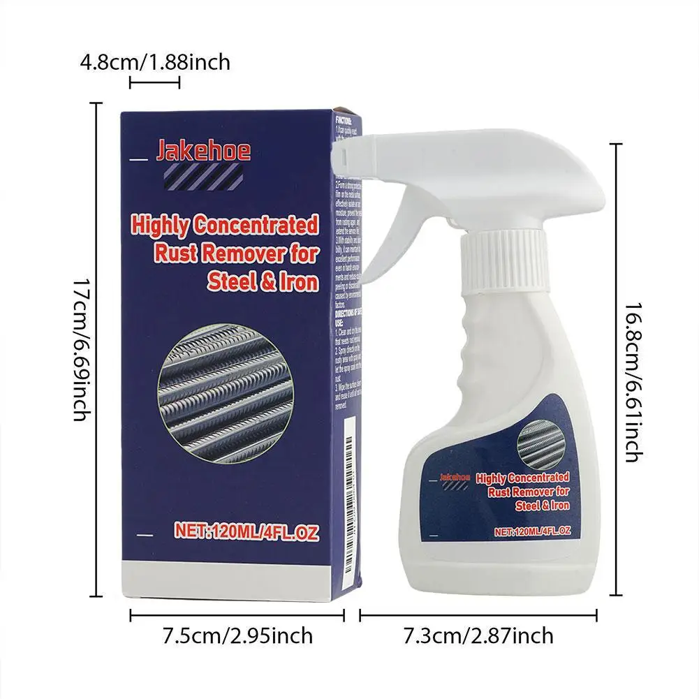 120ml Heavy Duty Rust Remover Spray Fast Acting Rust Dissolver & Anti-Rust Coating for Metal, Car, Tools Multi-Surface Cleaner ﻿ image 6